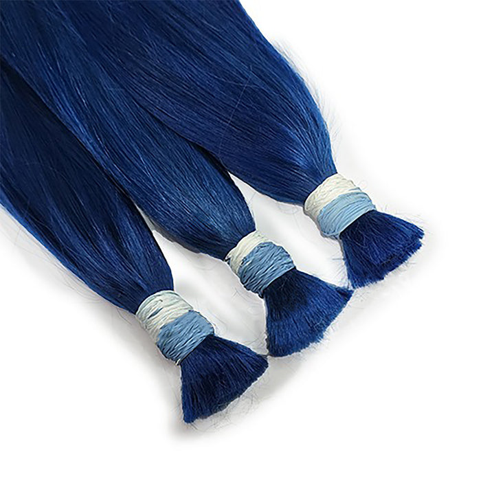 Premium Vietnamese Human Hair Bundles in Exquisite Dark Ocean Blue Color - Hair Buns 100grams- Silky, Shiny, and Incredibly Smooth Texture - Customize to your preferences