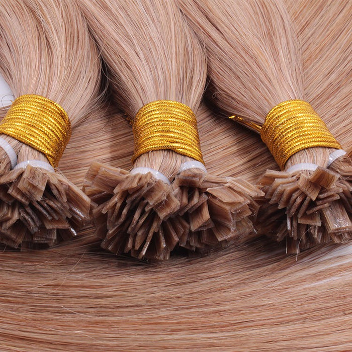 Flat-Tip Hair Extensions - Human Hair 100 Grams - Keratin Human Hair Extensions Ask Color-Customize to your preferences