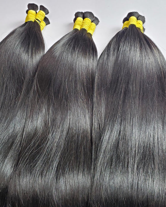 Bulk Black Hair -Vietnamese Human Hair 100 Grams per bundle - Natural Color Bundles- Customize to your preferences