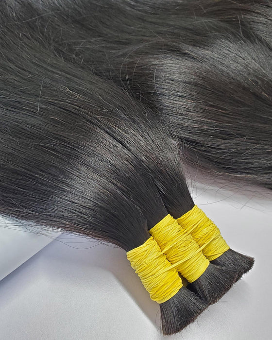 Bulk Black Hair -Vietnamese Human Hair 100 Grams per bundle - Natural Color Bundles- Customize to your preferences