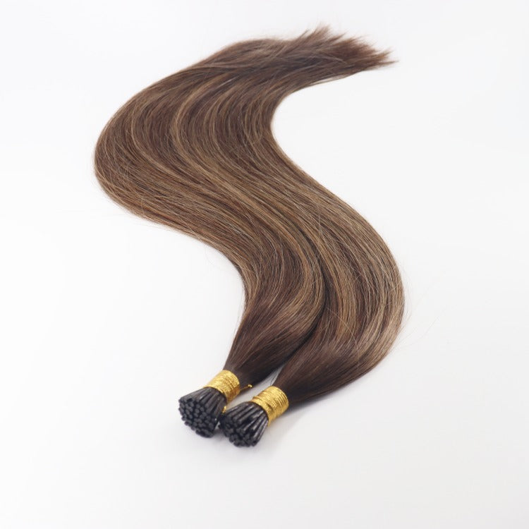 I-Tip Hair Extensions - Human Hair 100 Grams - Keratin Human Hair Extensions Brown Color