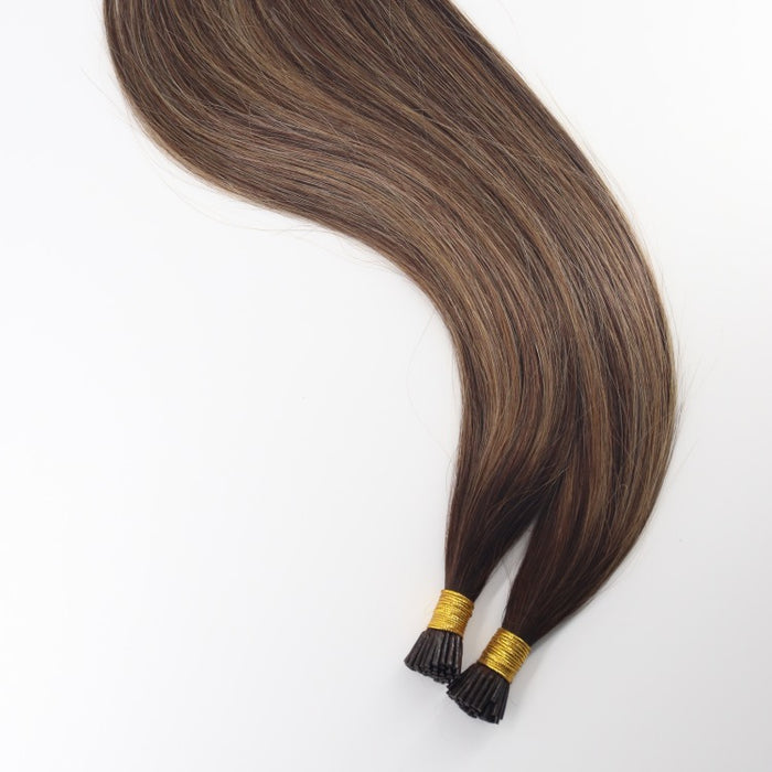 I-Tip Hair Extensions - Human Hair 100 Grams - Keratin Human Hair Extensions Brown Color