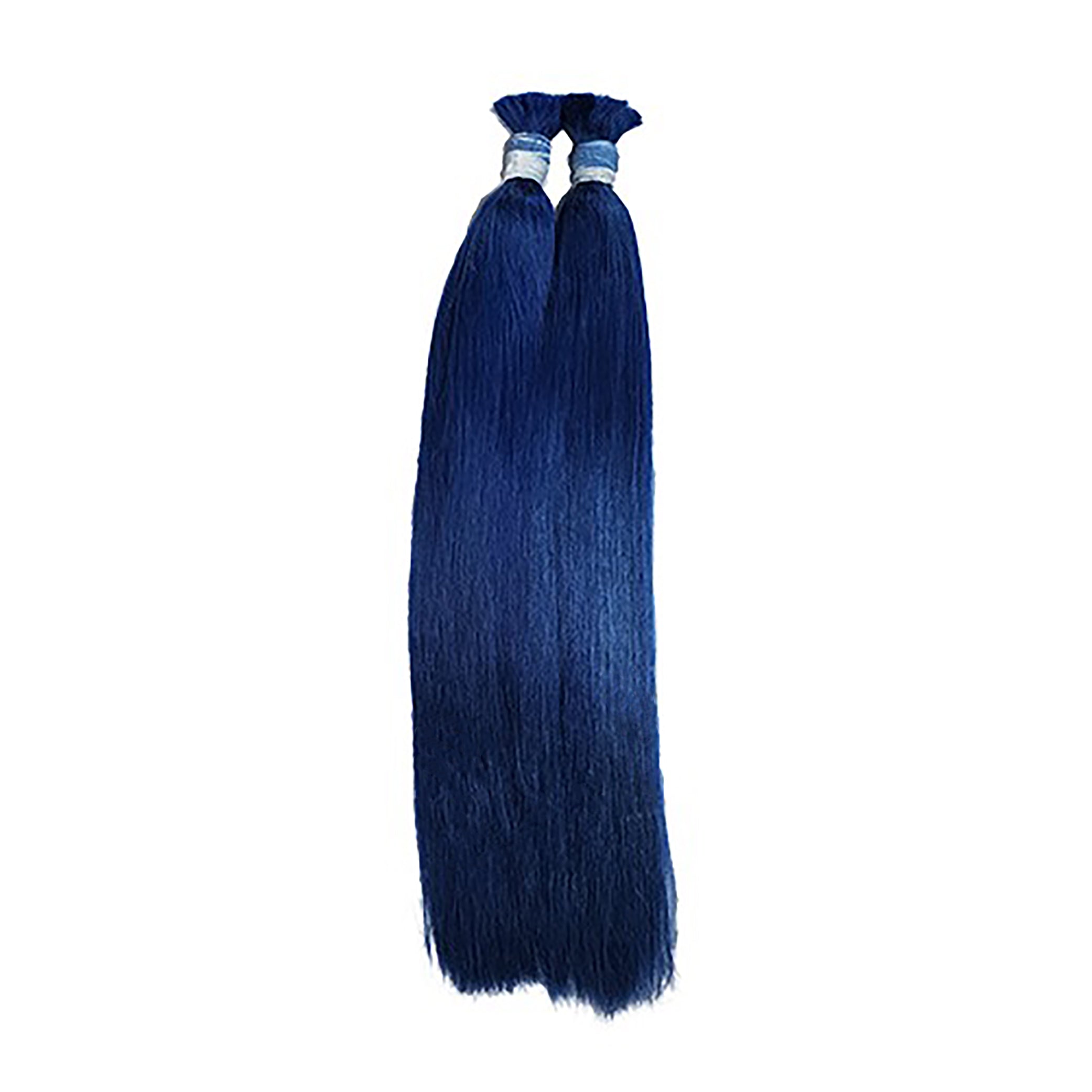 Premium Vietnamese Human Hair Bundles in Exquisite Dark Ocean Blue Color - Hair Buns 100grams- Silky, Shiny, and Incredibly Smooth Texture - Customize to your preferences