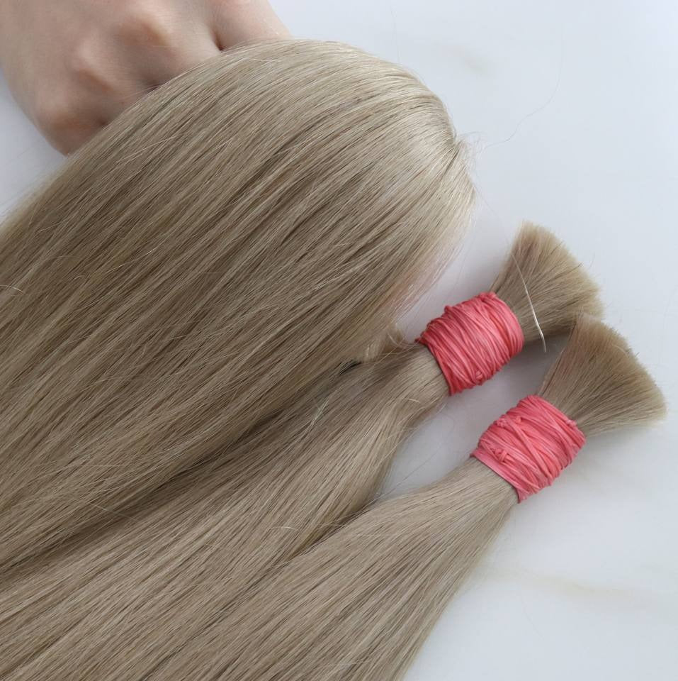 Bulk Platium Hair - Human Hair 100 Grams - Bulk Human Hair Platium Color-Customize to your preferences