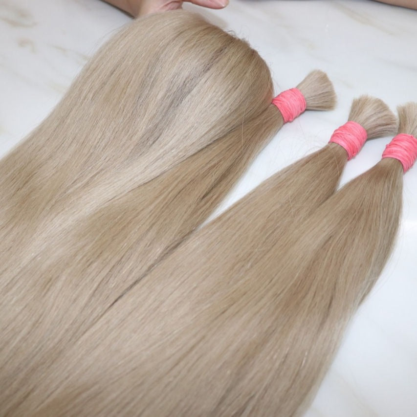Bulk Platium Hair - Human Hair 100 Grams - Bulk Human Hair Platium Color-Customize to your preferences