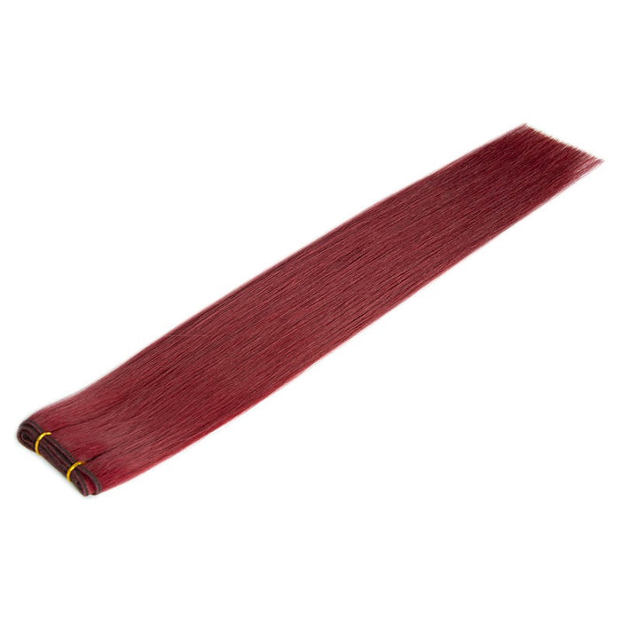 Weft Hair Extensions Human Hair Double Weft 100 Grams Sew in Red Color Hair Extensions Silky Straight Vietnamese Hair Bundles Weave in Weft One Piece