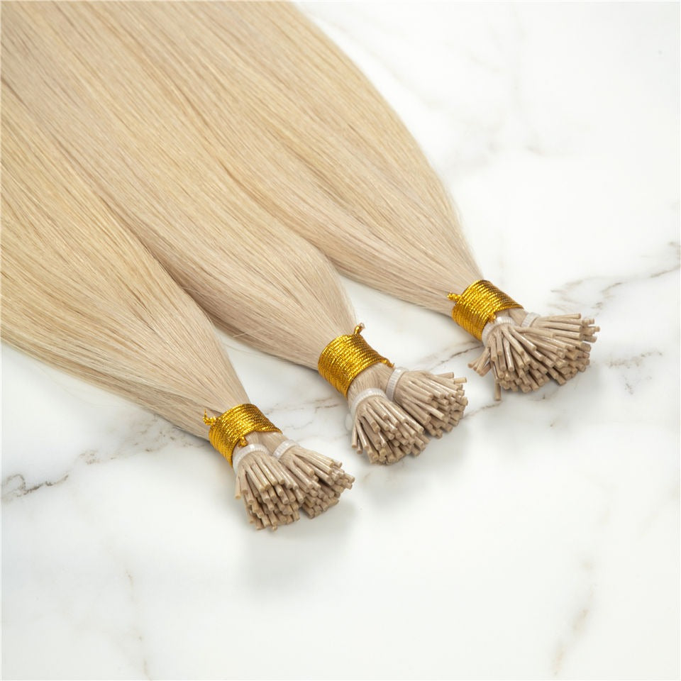 I-Tip Hair Extensions - Human Hair 100 Grams - Keratin Human Hair Extensions 613 Color