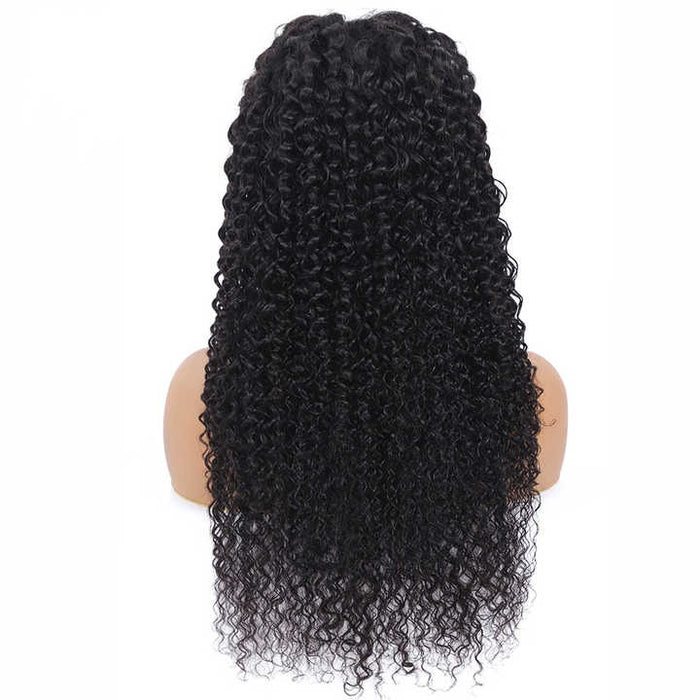 Wig Frontal Human Hair Normal Lace Black Color Large Cap Size - Virgin Hair Normal Lace Wig With Natural Hairline Black Color