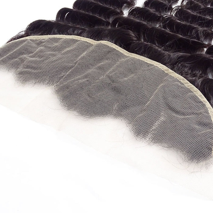 Frontal Human Hair Normal Lace Black Color - Virgin Hair Normal Lace-Customize to your preferences