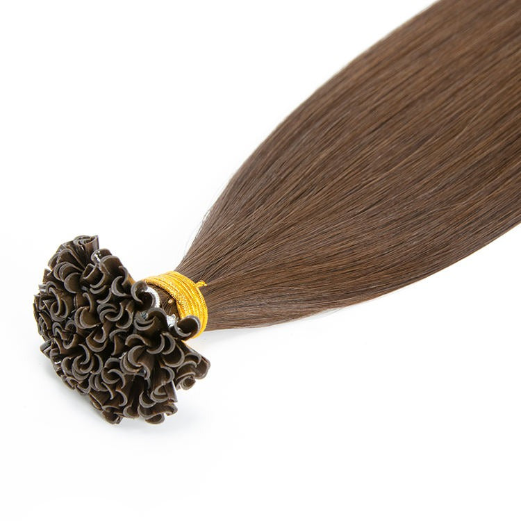 U-Tip Hair Extensions - Human Hair 100 Grams - Keratin Human Hair Extensions Brown Color
