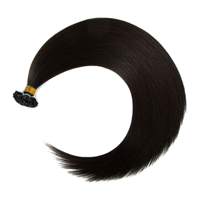 U-Tip Hair Extensions - Human Hair 100 Grams - Keratin Human Hair Extensions Black Color