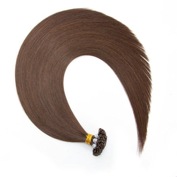 U-Tip Hair Extensions - Human Hair 100 Grams - Keratin Human Hair Extensions Brown Color
