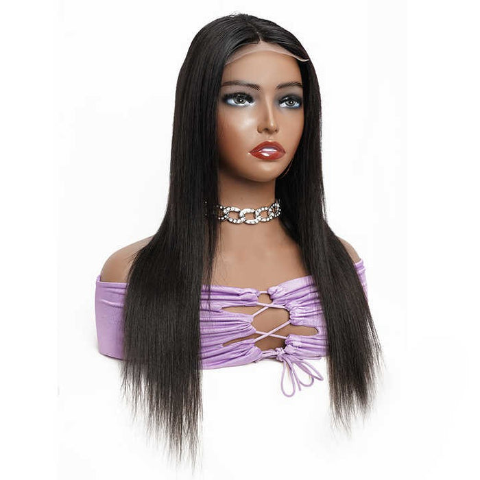 Wig Closure Virgin Hair HD Lace Small Cap Size - Human Hair HD Lace Wig With Natural Hairline Black Color