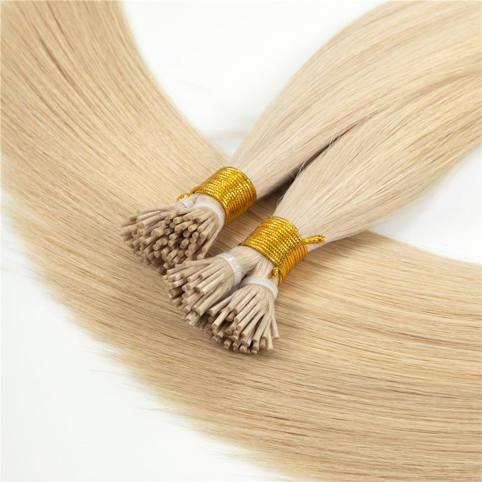 I-Tip Hair Extensions - Human Hair 100 Grams - Keratin Human Hair Extensions 613 Color