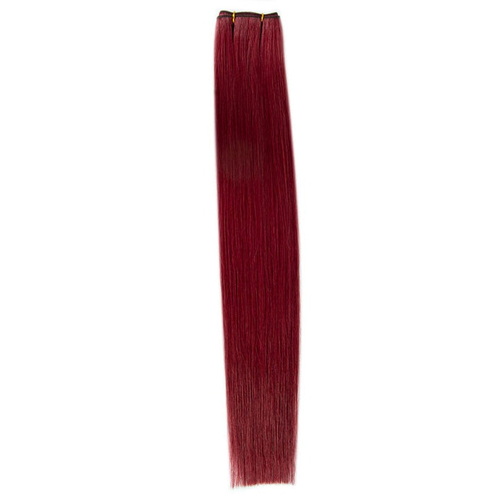 Weft Hair Extensions Human Hair Double Weft 100 Grams Sew in Red Color Hair Extensions Silky Straight Vietnamese Hair Bundles Weave in Weft One Piece