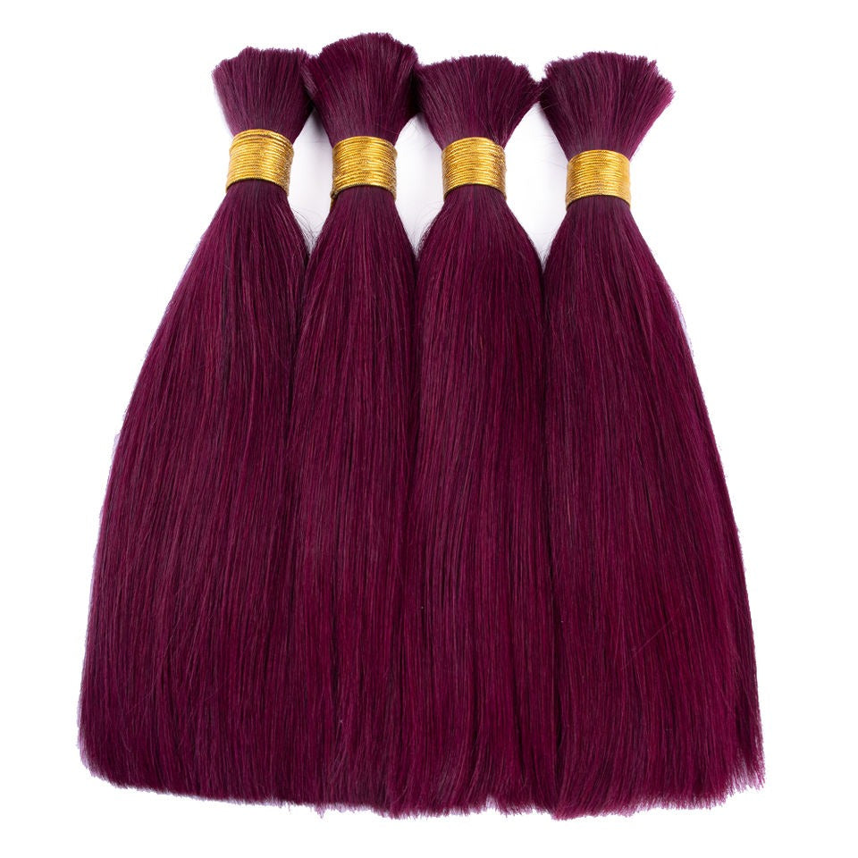 Bulk Purple Pink Hair -Vietnamese Human Hair 100 Grams per bundle - Purple Color Bundles- Customize to your preferences