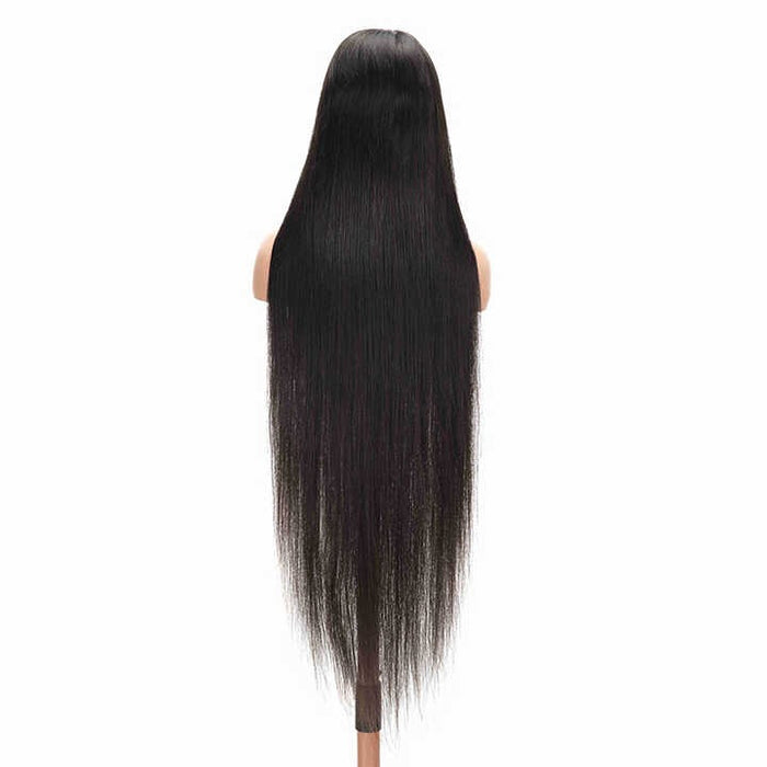 Wig Frontal Human Hair HD Lace Black Color Large Cap Size - Remy Hair HD Lace Wig With Natural Hairline Black Color
