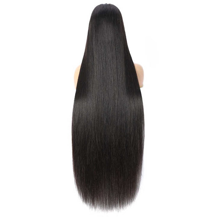 Wig Frontal Human Hair HD Lace Black Color Medium Cap Size - Virgin Hair HD Lace Wig With Natural Hairline Black Color