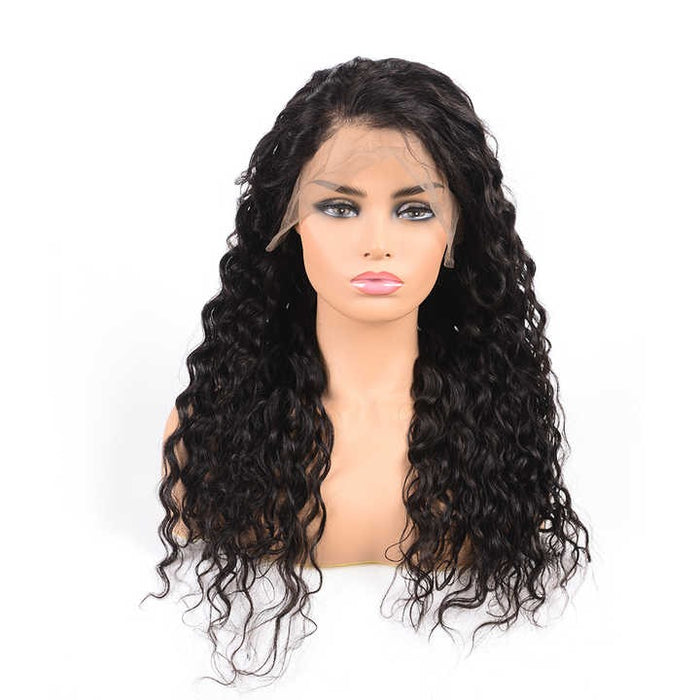 Wig Frontal Human Hair HD Lace Black Color Large Cap Size - Virgin Hair HD Lace Wig With Natural Hairline Black Color