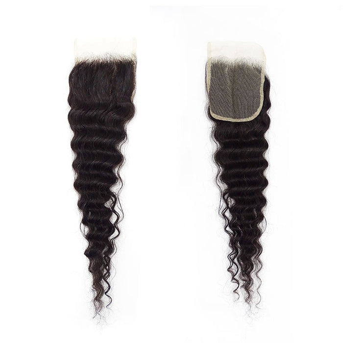 Closure Human Hair Normal Lace Black Color - Remy Hair Normal Lace-Customize to your preferences