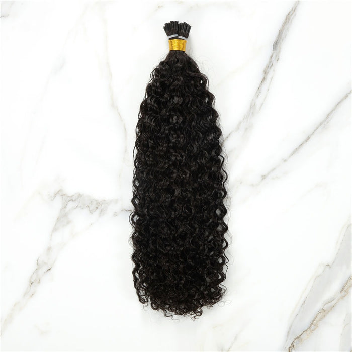 I-Tip Hair Extensions - Human Hair 100 Grams - Keratin Human Hair Extensions Black Color
