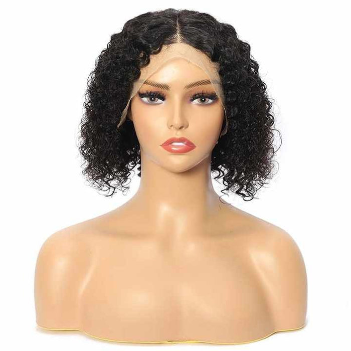 Wig Frontal Human Hair HD Lace Black Color Medium Cap Size - Remy Hair HD Lace Wig With Natural Hairline Black Color