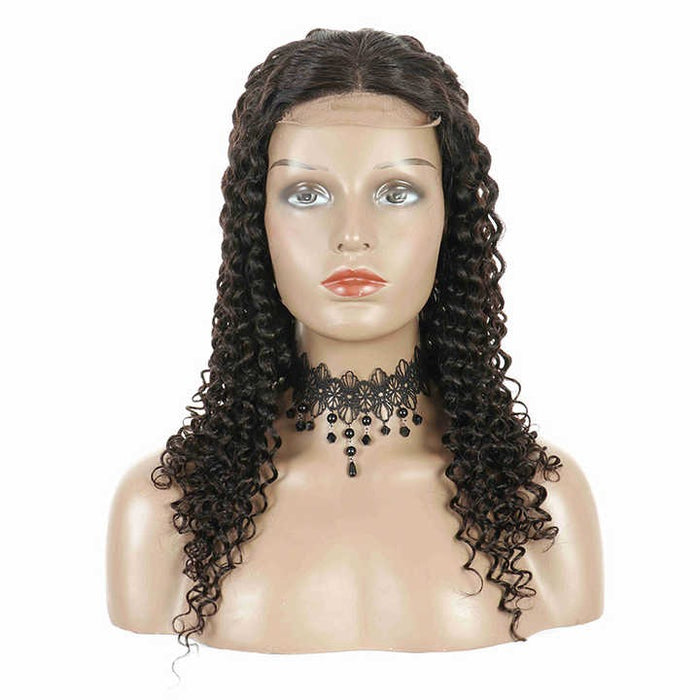 Wig Closure Remy Hair Normal Lace Medium Cap Size - Human Hair Normal Lace Wig With Natural Hairline Black Color