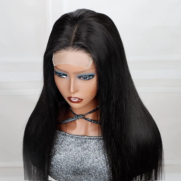 Wig Closure Remy Hair HD Lace Small Cap Size - Human Hair HD Lace Wig With Natural Hairline Black Color