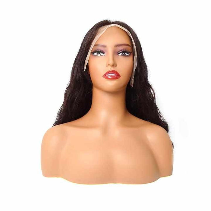 Wig Frontal Human Hair Normal Lace Black Color Small Cap Size - Remy Hair Normal Lace Wig With Natural Hairline Black Color