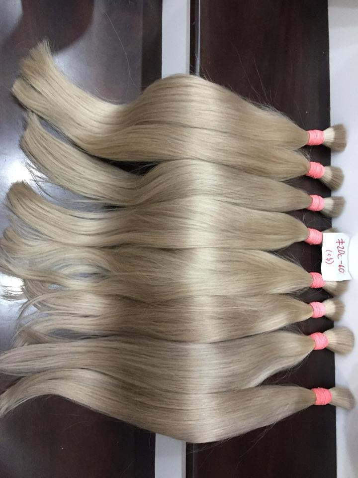 Bulk Gray Hair -Vietnamese Human Hair 100 Grams per bundle - Gray Color Bundles- Customize to your preferences