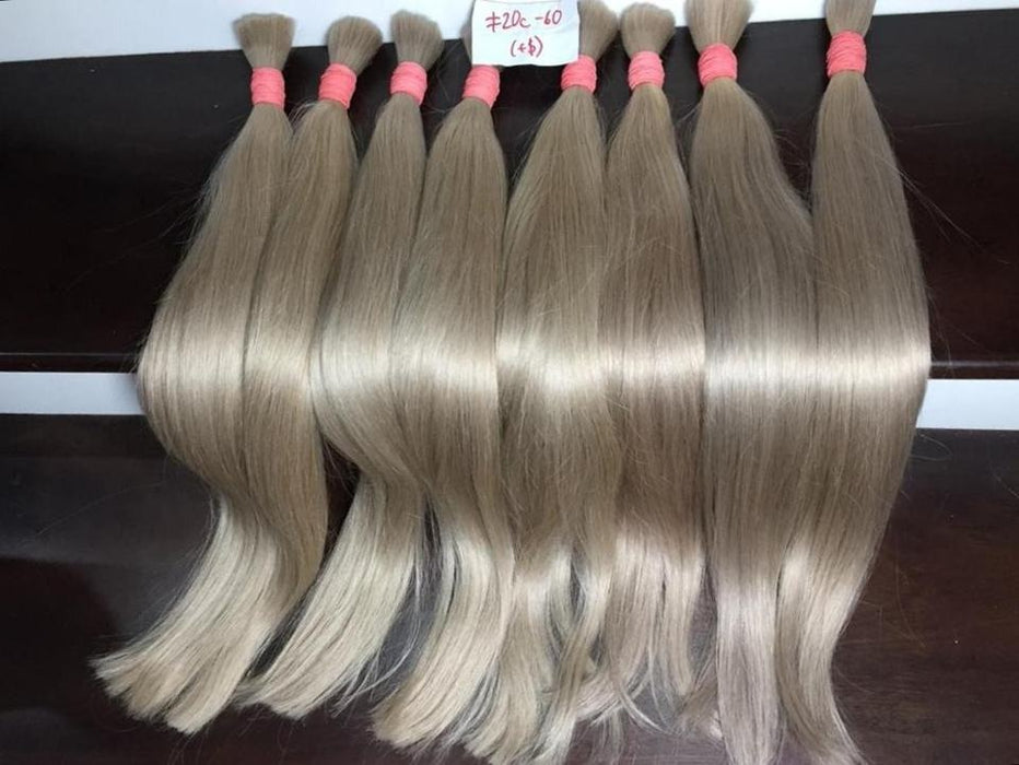 Bulk Gray Hair -Vietnamese Human Hair 100 Grams per bundle - Gray Color Bundles- Customize to your preferences