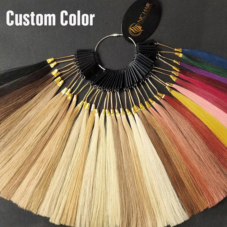 Premium Vietnamese Human Hair Bundles in Exquisite Dark Ocean Blue Color - Hair Buns 100grams- Silky, Shiny, and Incredibly Smooth Texture - Customize to your preferences