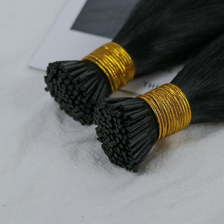I-Tip Hair Extensions - Human Hair 100 Grams - Keratin Human Hair Extensions Black Color