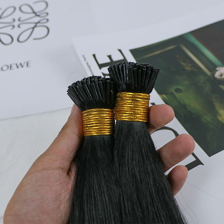 I-Tip Hair Extensions - Human Hair 100 Grams - Keratin Human Hair Extensions Black Color