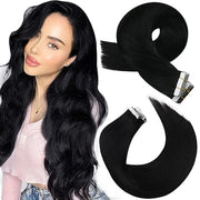 Tape Hair Extensions - Human Hair 100 Grams - Vietnamese Tape Human Hair Black Color