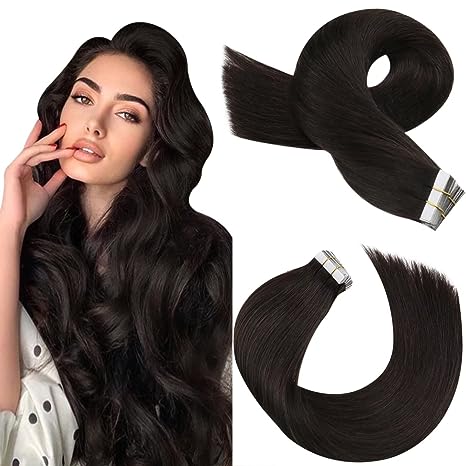 Tape Hair Extensions - Human Hair 100 Grams - Vietnamese Tape Human Hair Black Color