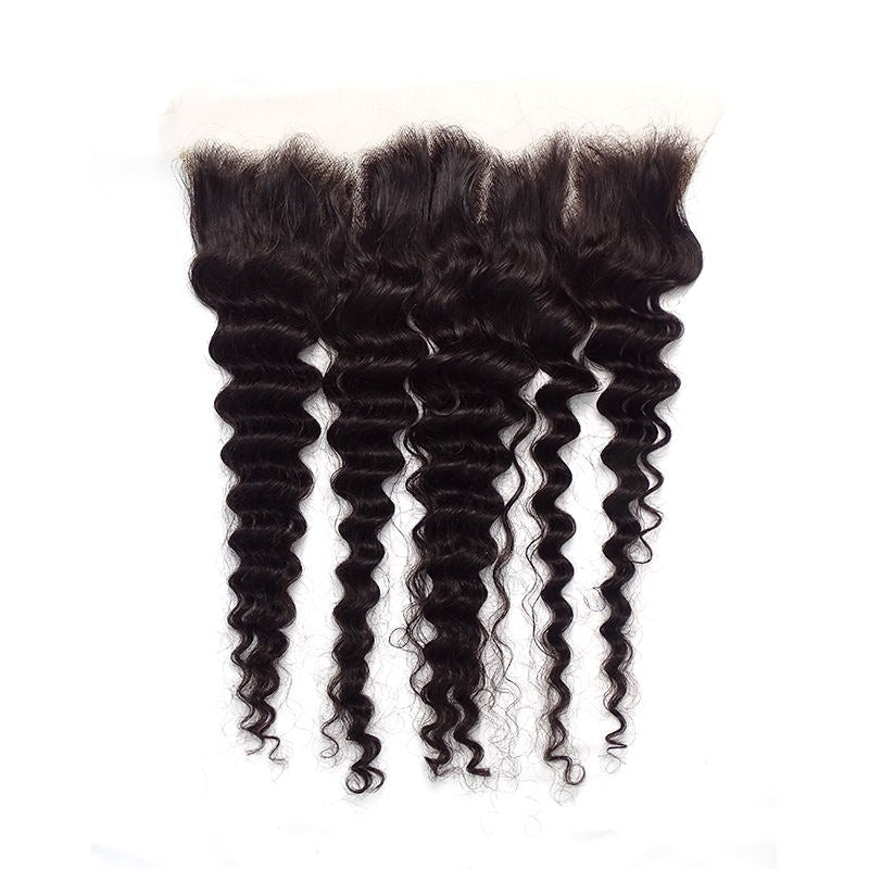 Frontal Human Hair Normal Lace Black Color - Virgin Hair Normal Lace-Customize to your preferences