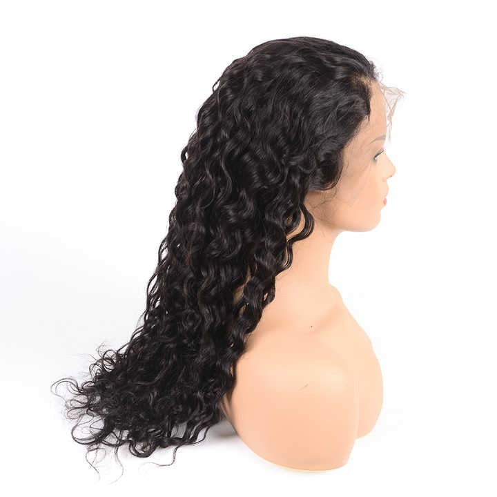 Wig Frontal Human Hair HD Lace Black Color Large Cap Size - Virgin Hair HD Lace Wig With Natural Hairline Black Color