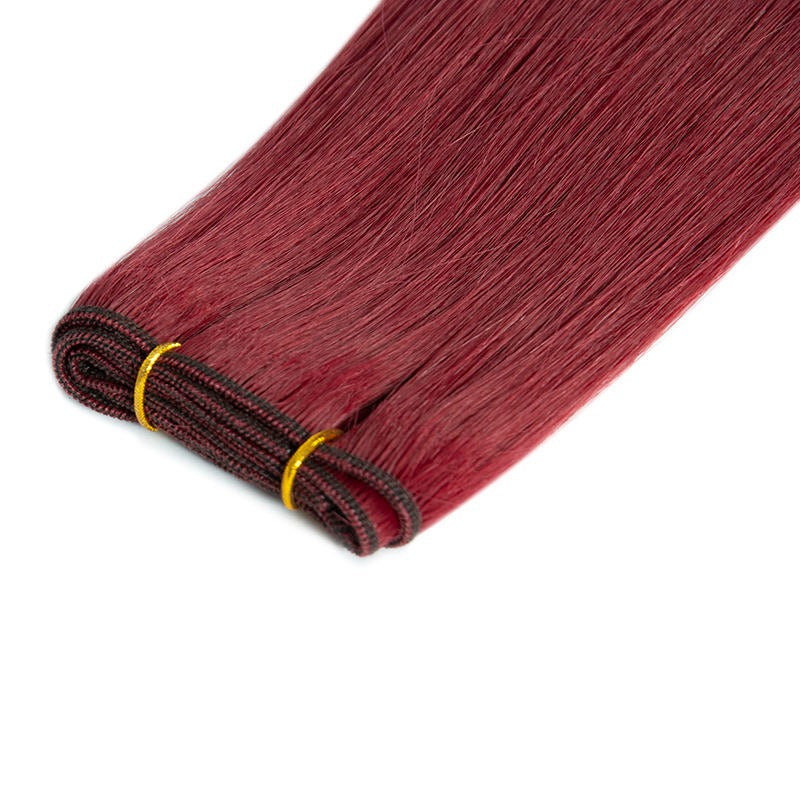 Weft Hair Extensions Human Hair Double Weft 100 Grams Sew in Red Color Hair Extensions Silky Straight Vietnamese Hair Bundles Weave in Weft One Piece