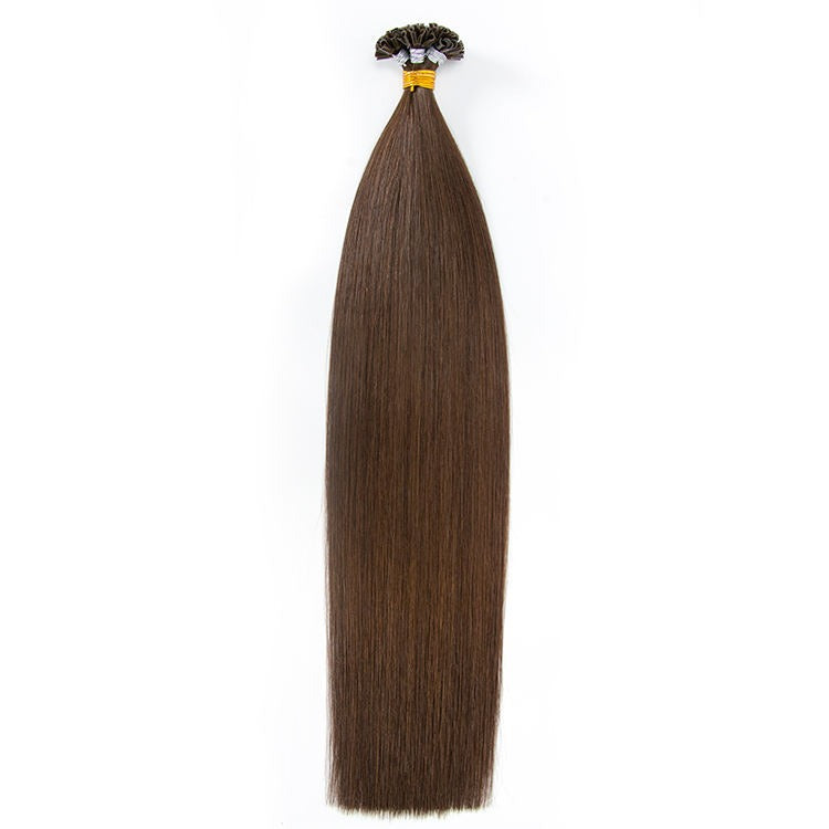 U-Tip Hair Extensions - Human Hair 100 Grams - Keratin Human Hair Extensions Brown Color