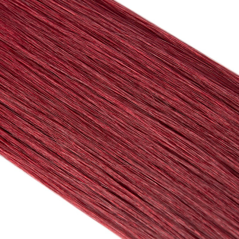 Weft Hair Extensions Human Hair Double Weft 100 Grams Sew in Red Color Hair Extensions Silky Straight Vietnamese Hair Bundles Weave in Weft One Piece