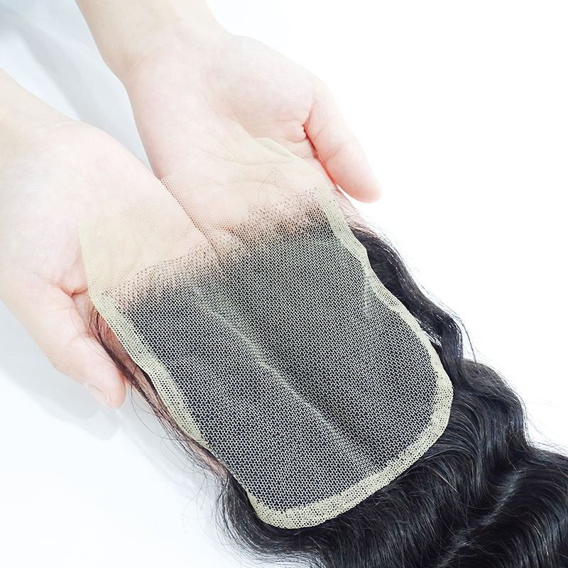 Closure Human Hair Normal Lace Black Color - Remy Hair Normal Lace-Customize to your preferences