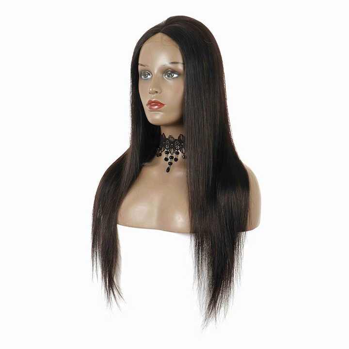 Wig Closure Virgin Hair HD Lace Large Cap Size - Human Hair HD Lace Wig With Natural Hairline Black Color