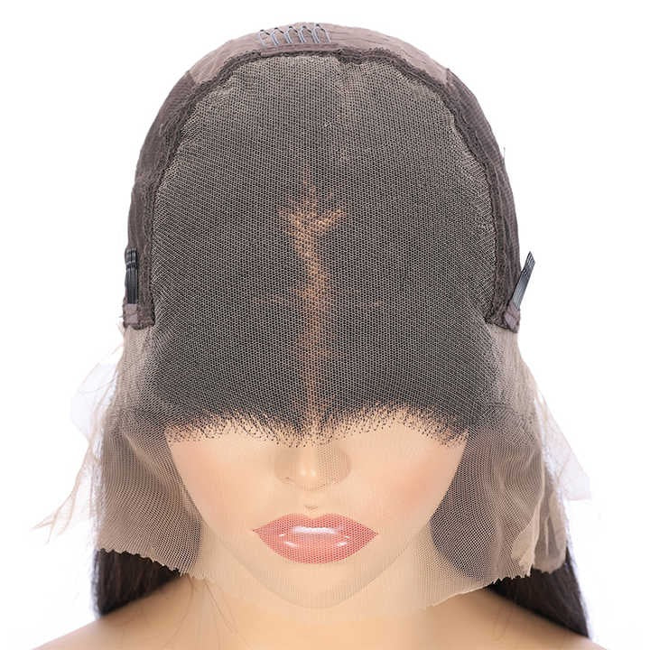 Wig Frontal Human Hair HD Lace Black Color Medium Cap Size - Virgin Hair HD Lace Wig With Natural Hairline Black Color