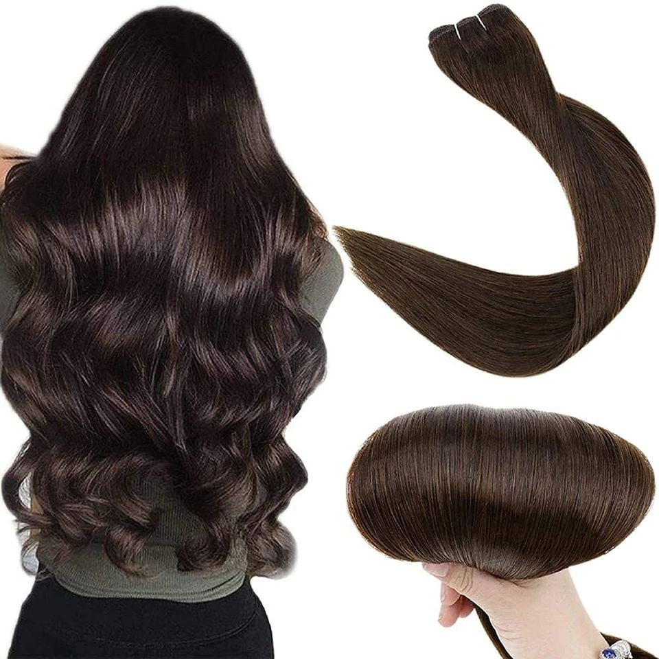 Weft Hair Extensions Human Hair Double Weft 100 Grams Sew in 613 Hair Extensions Silky Straight Vietnamese Hair Bundles Weave in Weft One Piece