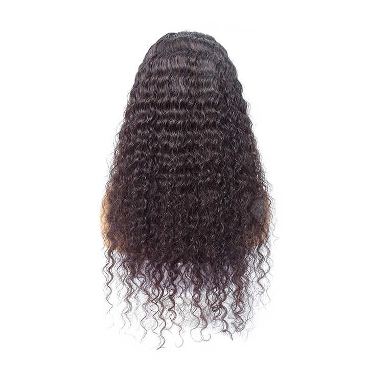 Wig Frontal Human Hair Normal Lace Black Color Small Cap Size - Virgin Hair Normal Lace Wig With Natural Hairline Black Color