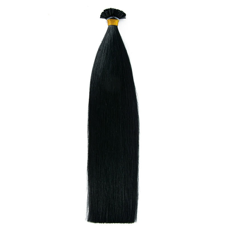 U-Tip Hair Extensions - Human Hair 100 Grams - Keratin Human Hair Extensions Black Color