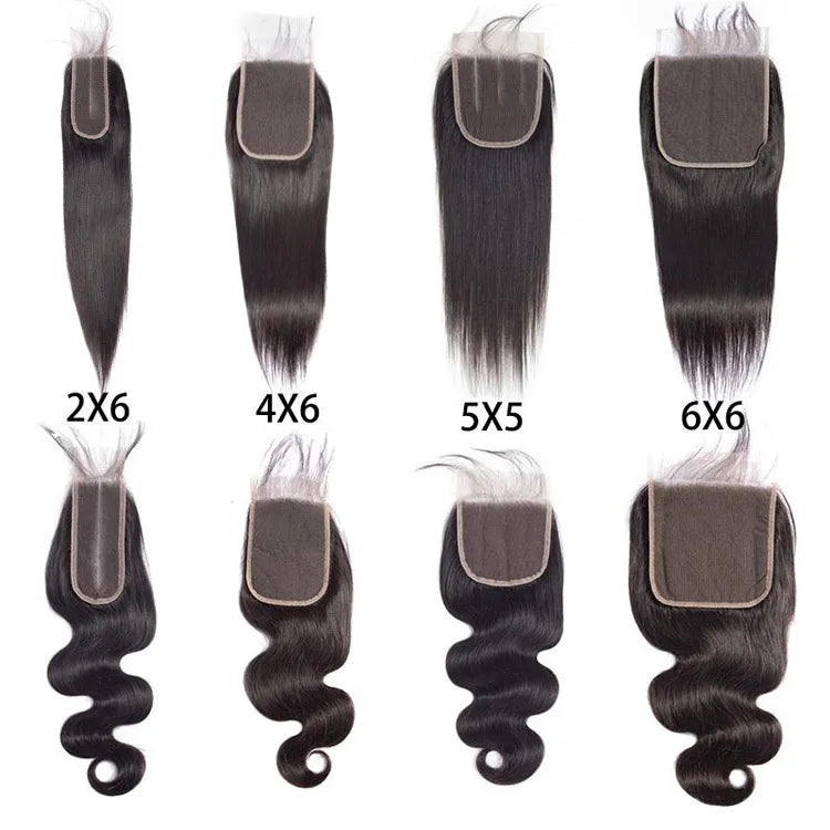 Closure Virgin Hair HD Lace - Human Hair HD Lace Black Color-Customize to your preferences