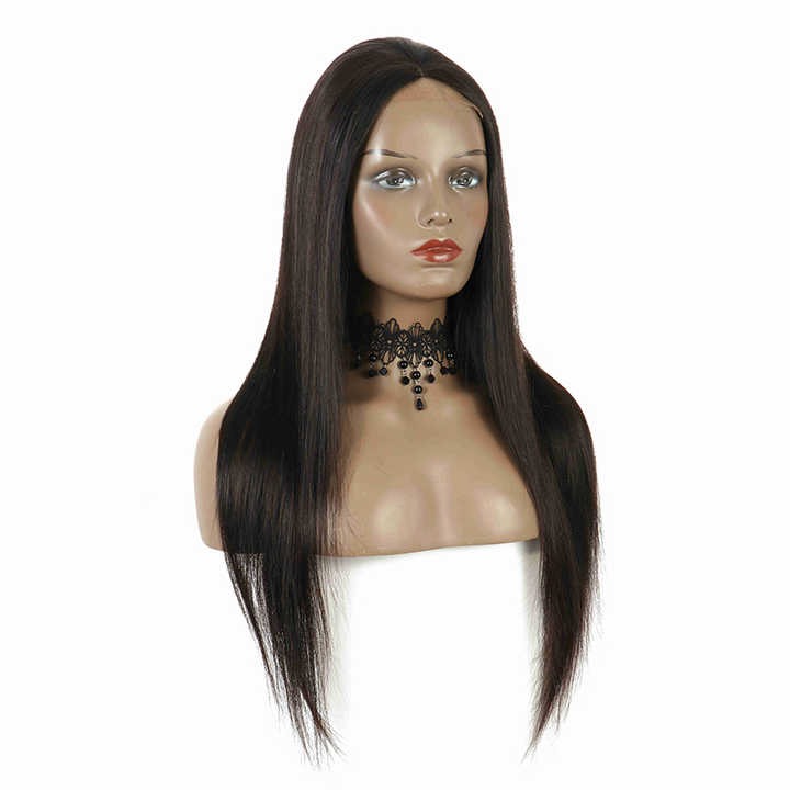 Wig Closure Virgin Hair HD Lace Large Cap Size - Human Hair HD Lace Wig With Natural Hairline Black Color