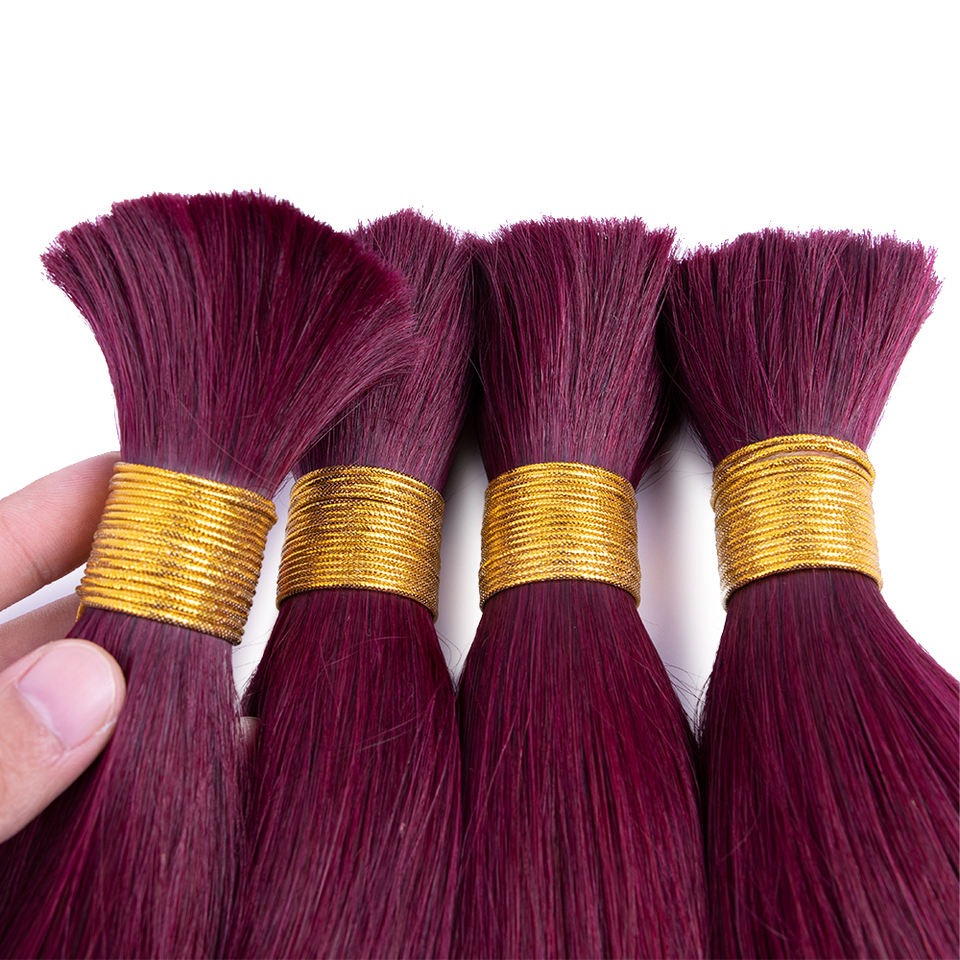 Bulk Purple Pink Hair -Vietnamese Human Hair 100 Grams per bundle - Purple Color Bundles- Customize to your preferences
